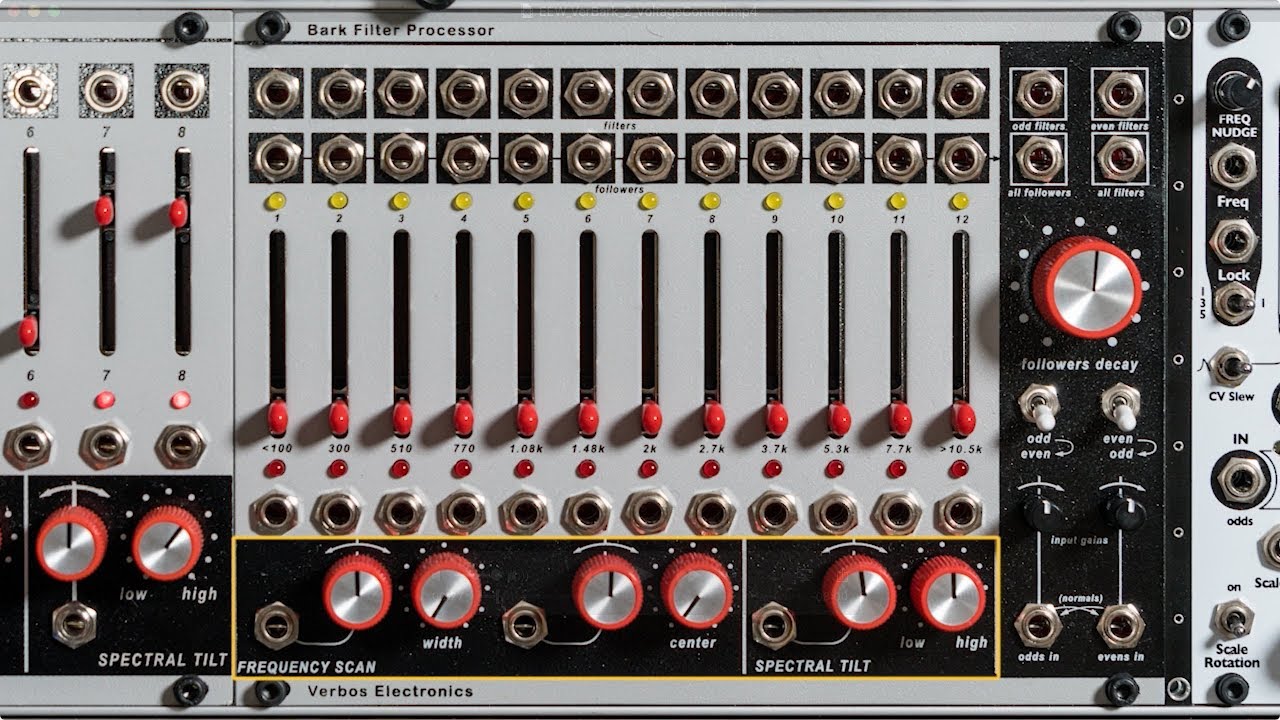 Verbos Bark Filter 2/4: Voltage Control (LMS Eurorack Expansion Project)