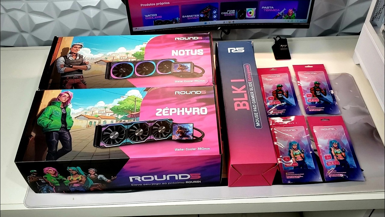 Lançamentos da Round5 ( Water Cooler Zephyro e Notus, Pasta Térmica Conducta e Mouse Pad BLK I )
