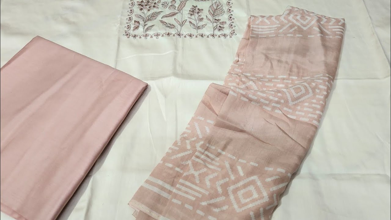 Krish brand jam cotton thread work fabric