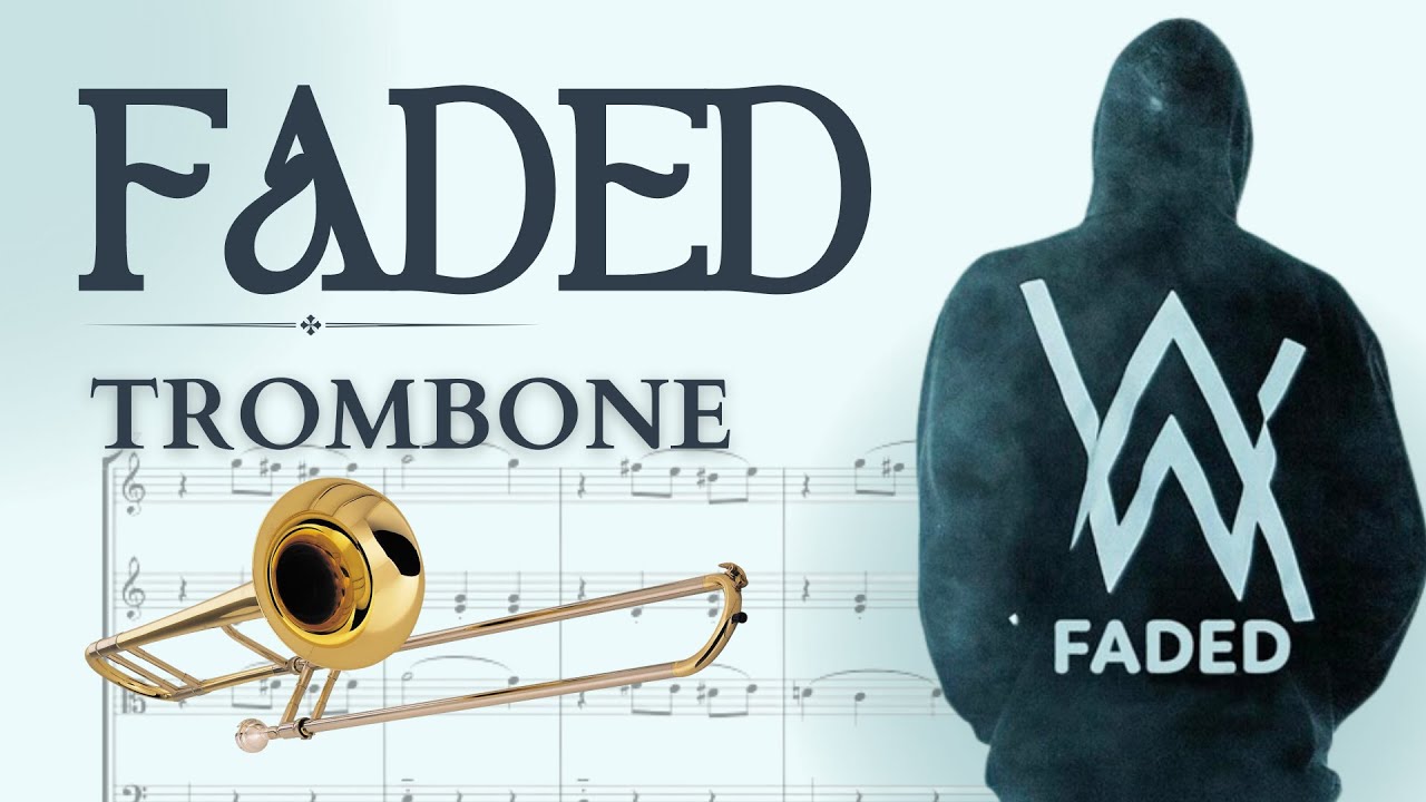 🚶‍♂️TROMBONE • Faded • Alan Walker | easy sheet music • how to play • play along