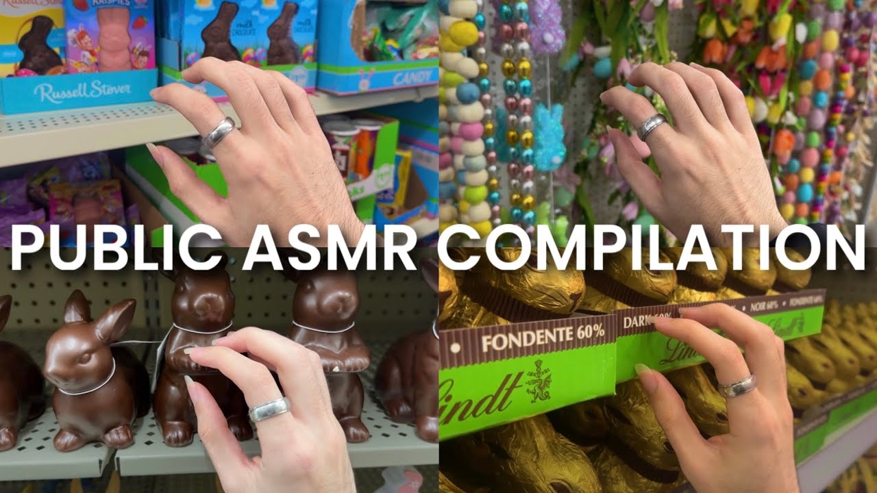 1+ HOUR of PUBLIC ASMR 🐣 (5 Different Locations)