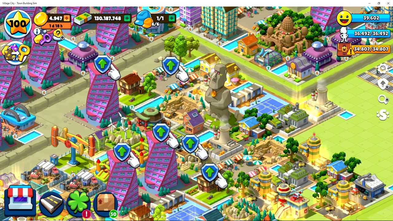 VILLAGE CITY: TOWN BUILDING SIM (DIA 506) LV 100 (MAX)