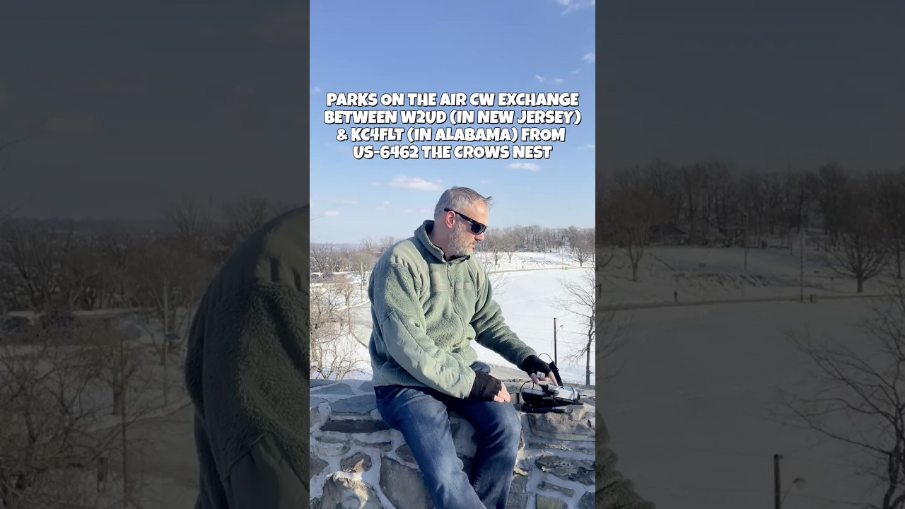 Parks on the Air ELECRAFT KH1 QRP 16WPM CW CONTACT W2UD w/ KC4FLT #morsecode #cw #parksontheair