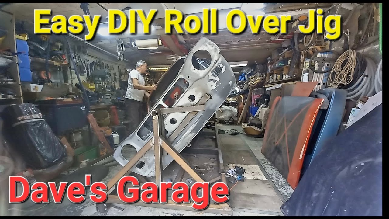 Ford Escort MK1 Restoration Project, easy to build DIY Roll Over Jig, rotisserie.  Car Restoration.