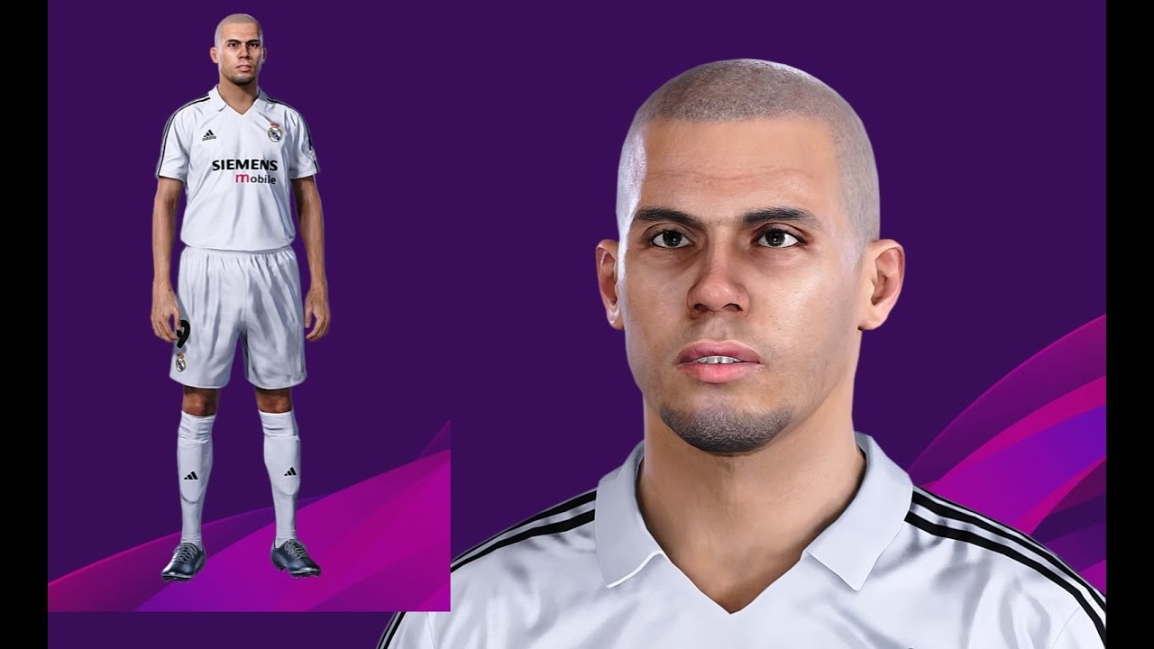 Ronaldo Luís Nazário de Lima PES 2021 and PES 2020 [PS4] Brazilian Ronaldo face