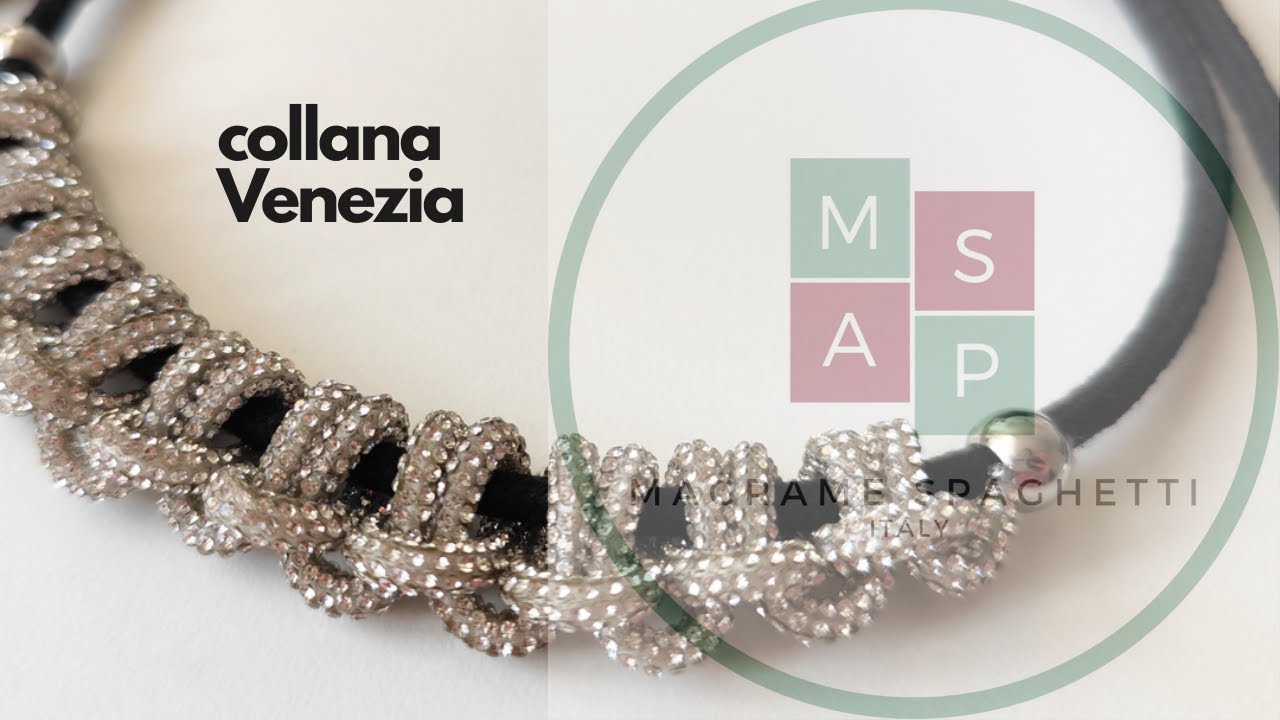 Collana Venezia con cordino strass