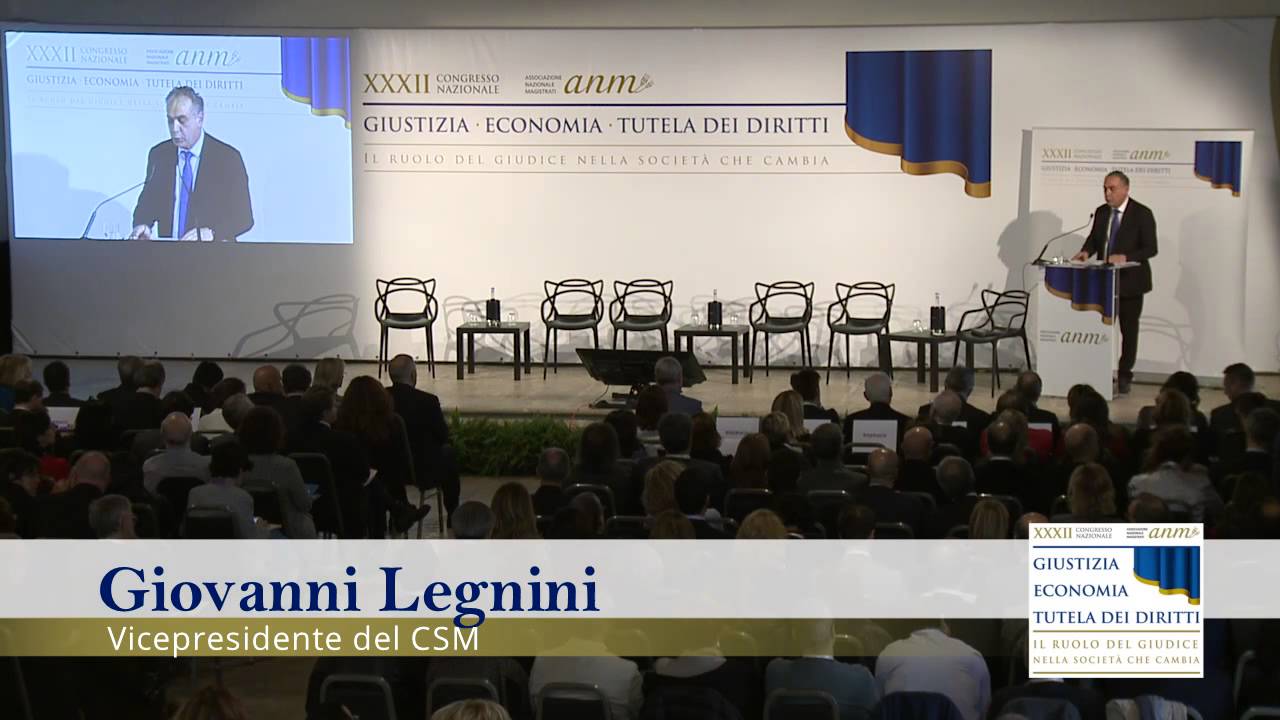 #XXXIICongressoANM, l'intervento di Giovanni Legnini, vicepresidente del CSM