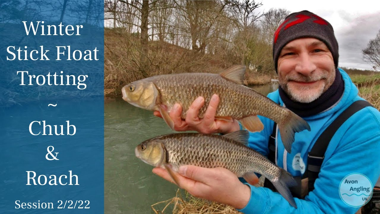 Trotting For Chub & Roach - Wonderful Winter Session - Small River Fishing - 2/2/22 (Video 299)