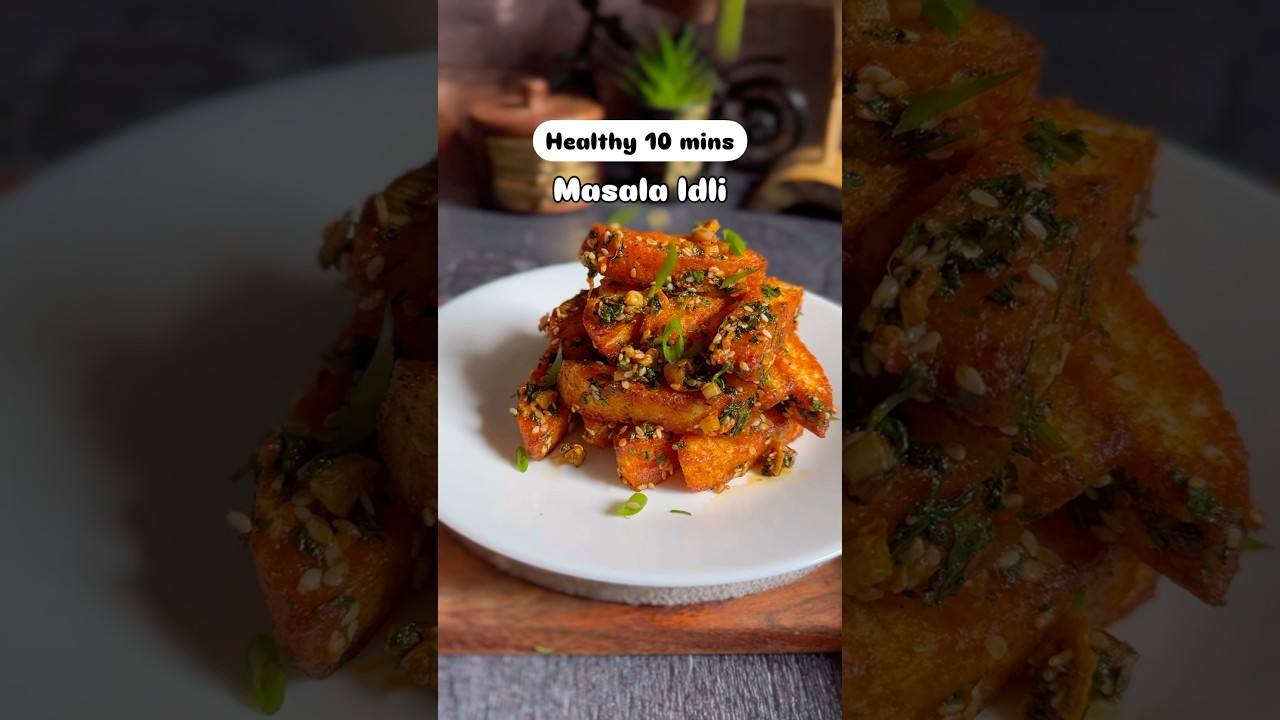 Quick masala idli 💕❤️ #shorts #thekapoorskitchen #recipe #idli #masalaidli #idly #schezwan #snacks