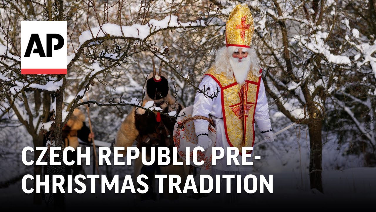 St Nicholas leads parade through snowy Czech villages in pre-Christmas tradition