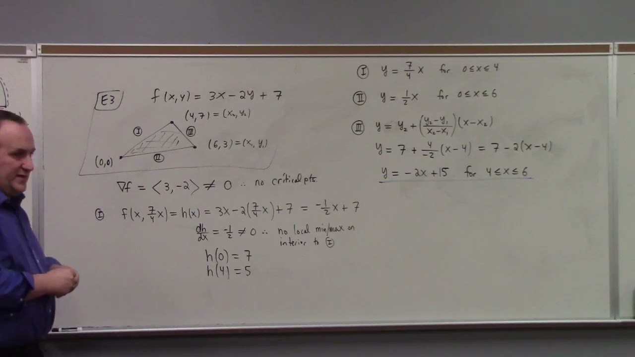 Multivariate Calculus: local extrema and closed set test problems, 3-3-26 part 2