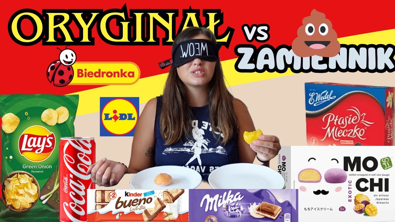 CZY ROZPOZNAM ORYGINALNY SMAK NA ŚLEPO? (LAYS, MILKA, MOCHI, KINDER)