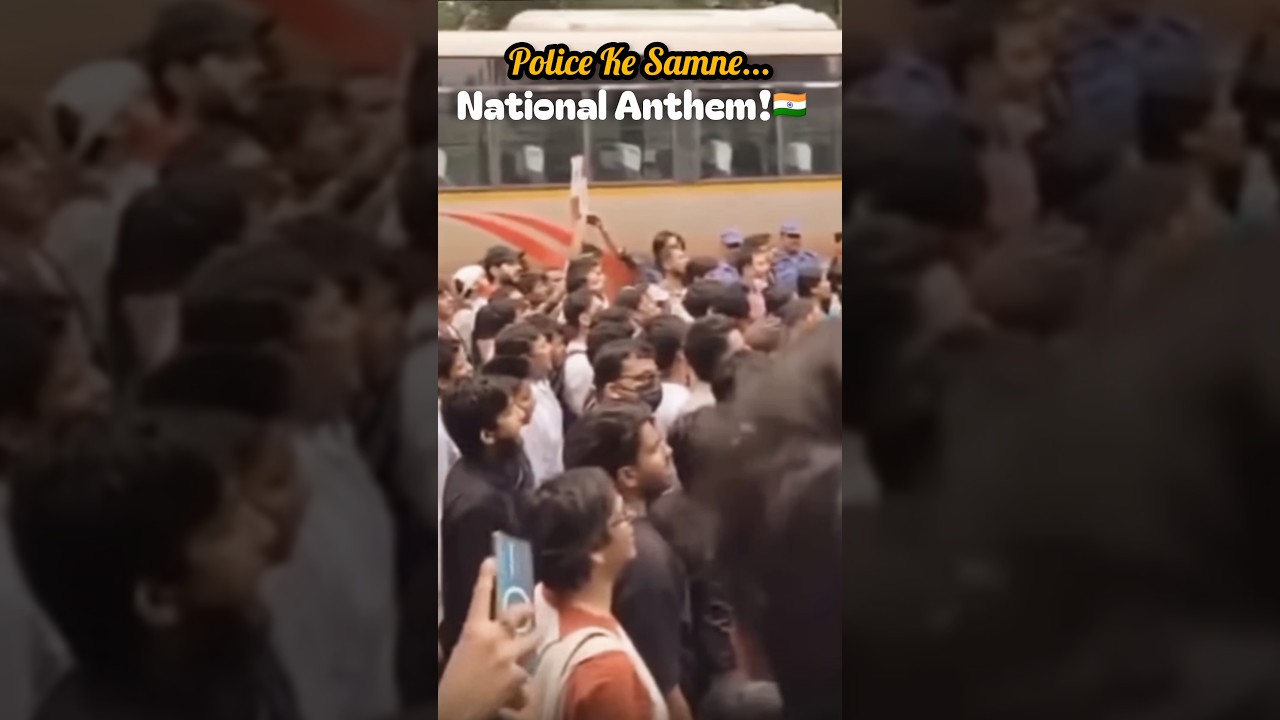 Police Ke Samne... National Anthem! 🇮🇳 | Powerful Moment #shorts