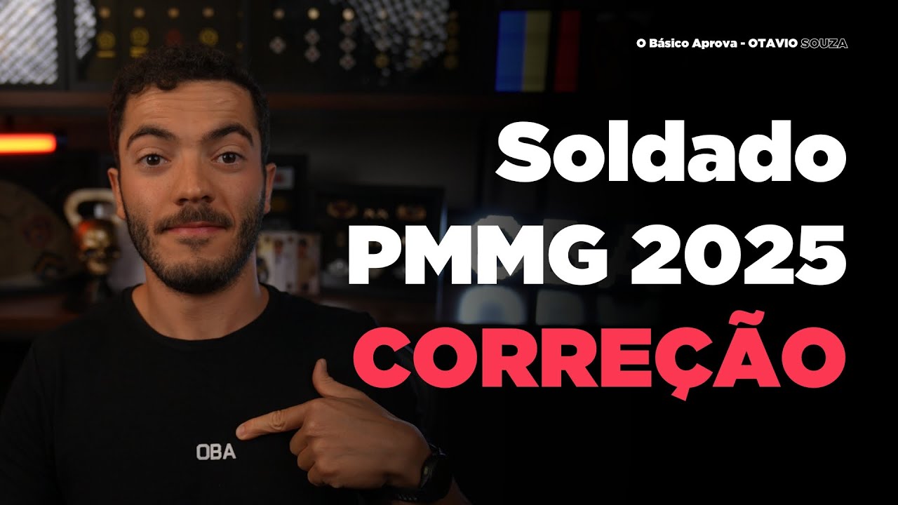 CORREÇÃO DA PROVA SOLDADO PMMG 2025 | Live | Método OBA