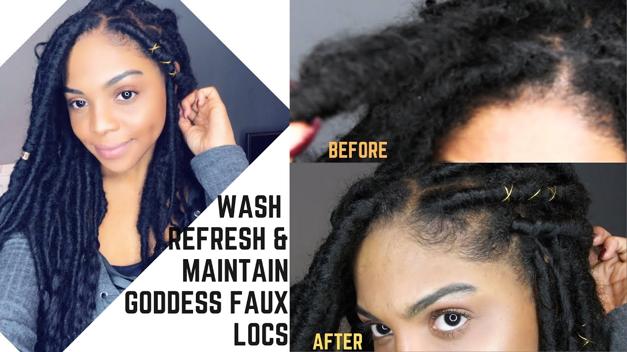 How I Wash/Refresh and Maintain My Goddess Faux Locs