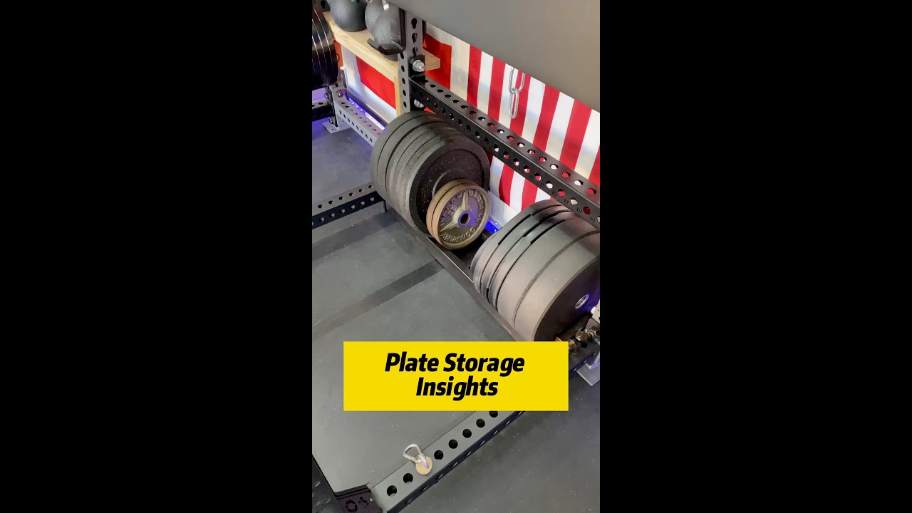 DIY Plate Storage (Closer Look) #homegym #garagegym #diy #shorts