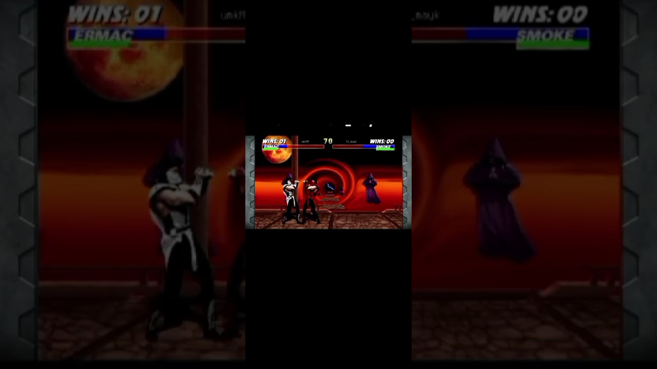 Mortal kombat Ermac vs Smoke gameplay  #arcadegaming #mortalkombat #fightinggamecommunity