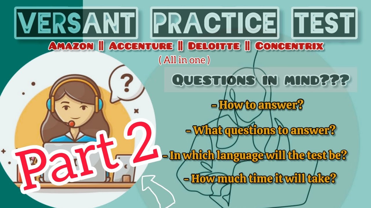 Versant Practice test📝~ PART 2 | AMAZON _ ACCENTURE _ DELOITTE _ CONCENTRIX |