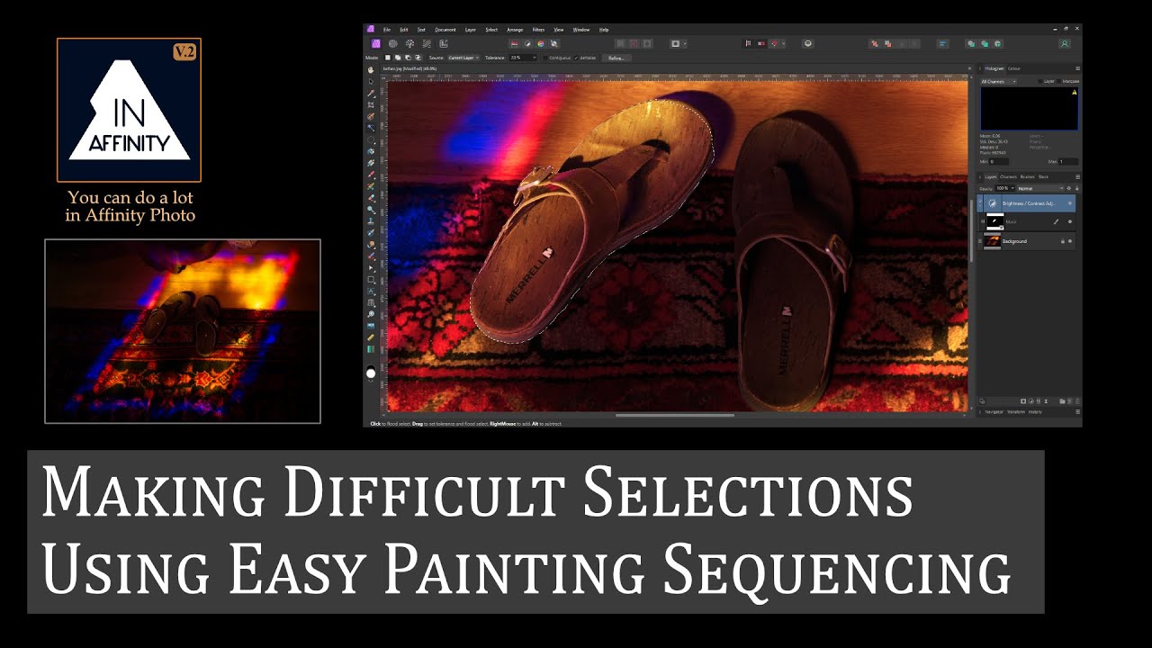 Making Difficult Selections Using an Easy Painting Sequence