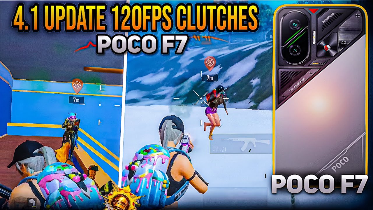 new 4.1 update highlights 💥 || poco f7 5g pubg gameplay || poco f7 5g pubg test 120fps | POCO F7 