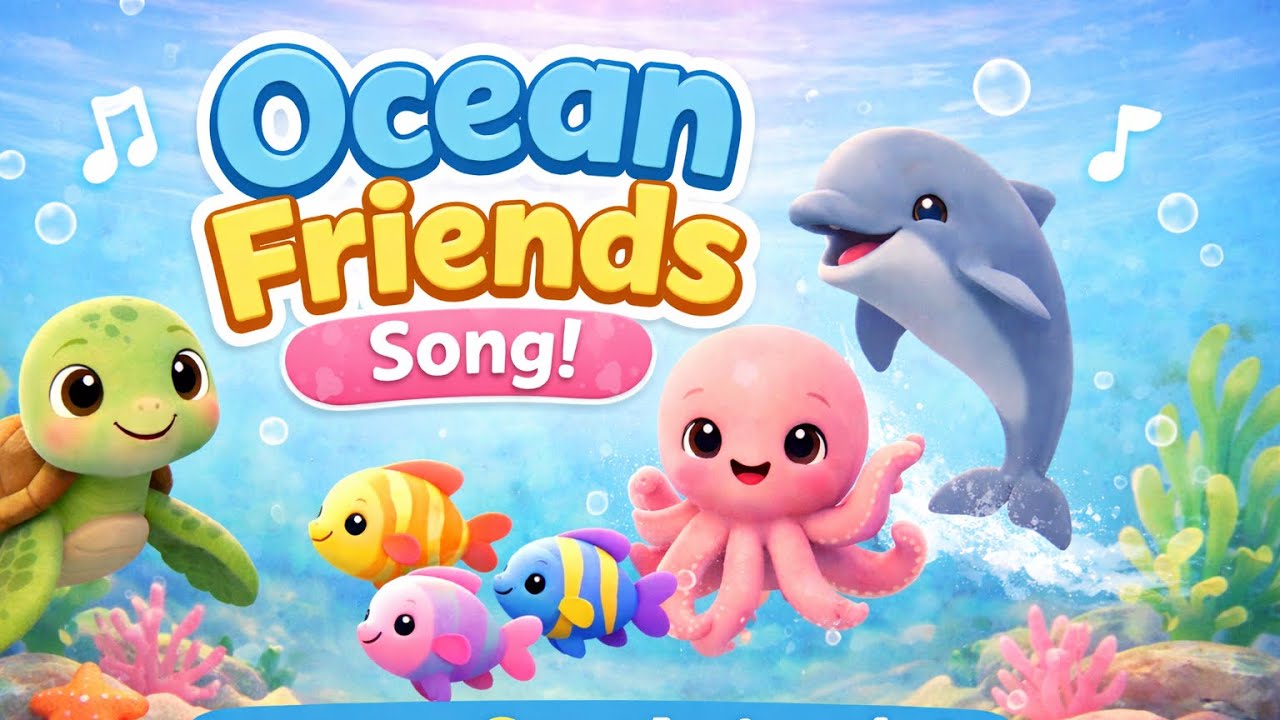 Ocean Friends Song 🌊 | Sea Animals Names for Kids | Educational Video for Kids