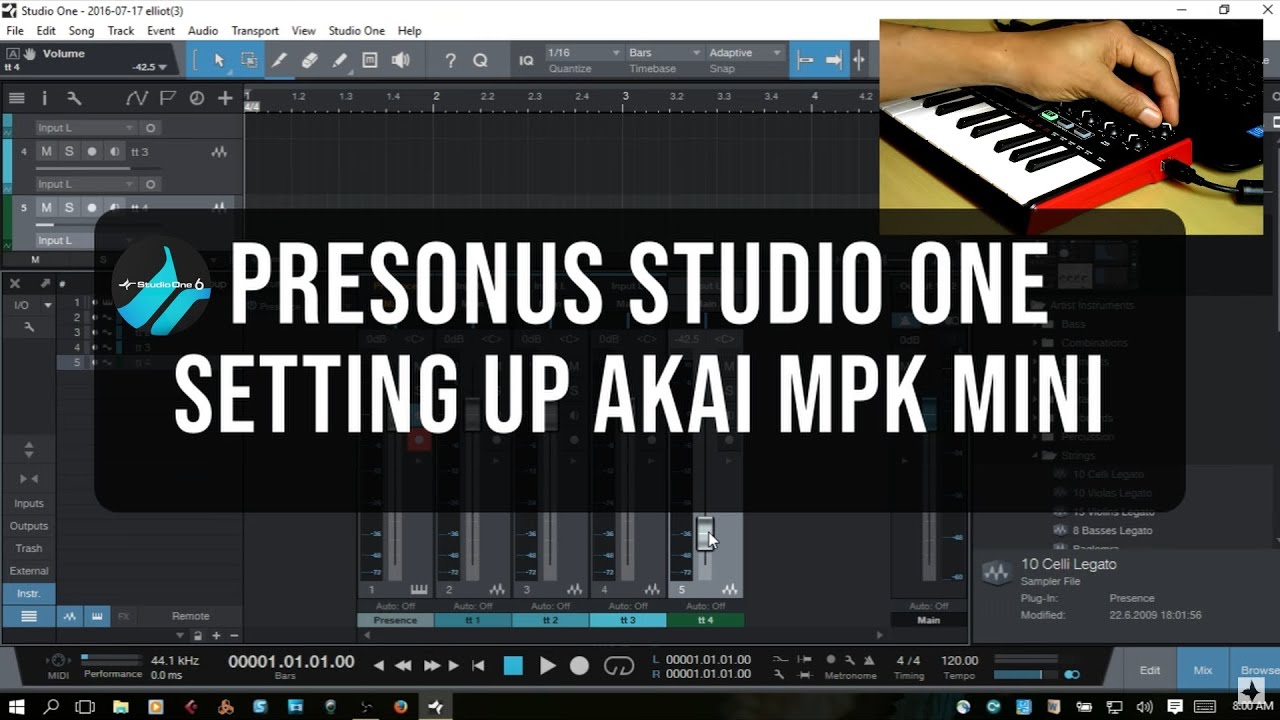Setting Up the Akai MPK mini MKII in Studio One 3