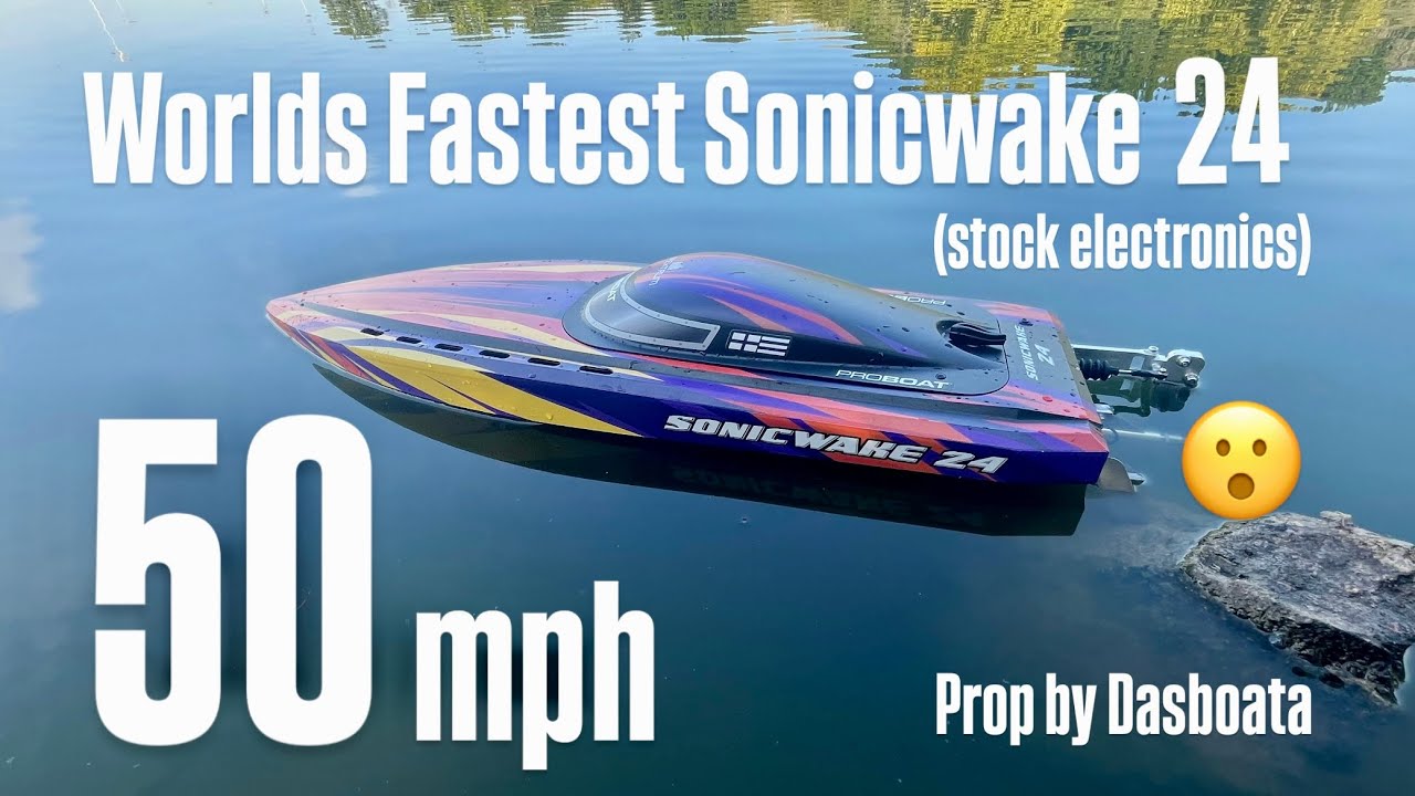 Worlds Fastest Sonicwake 24 (50mph) on stock electronics! Prop by Dasboata 🚀