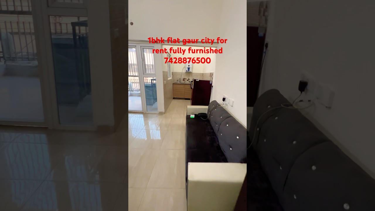 1bhk flat for rent fully furnished 14th avenue gaur city greater noida #1bhk #rent #sale