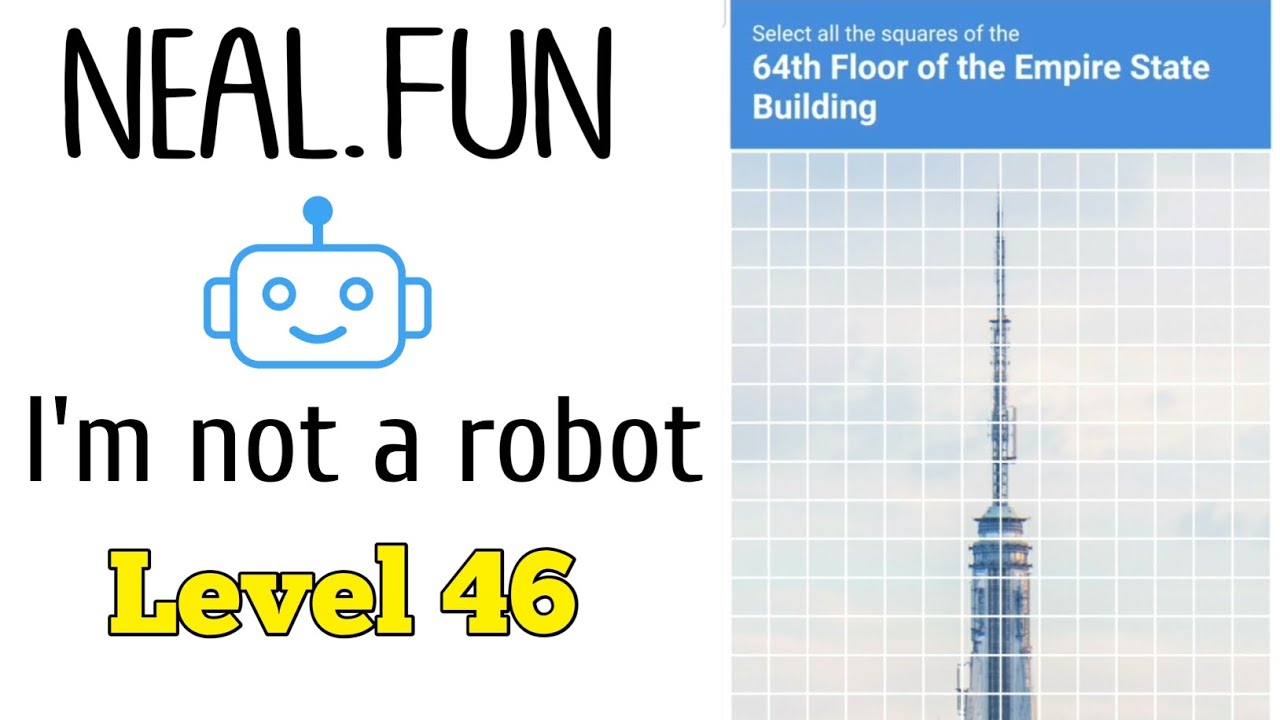 Neal Fun I am not a Robot Level 46 Floors Solution Walkthrough