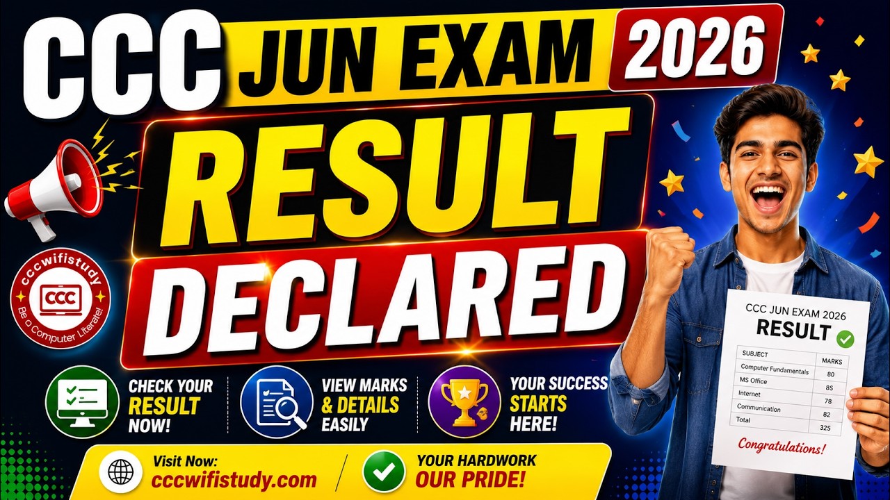 CCC JUN RESULT DECLARED | HOW TO DOWNLOAD