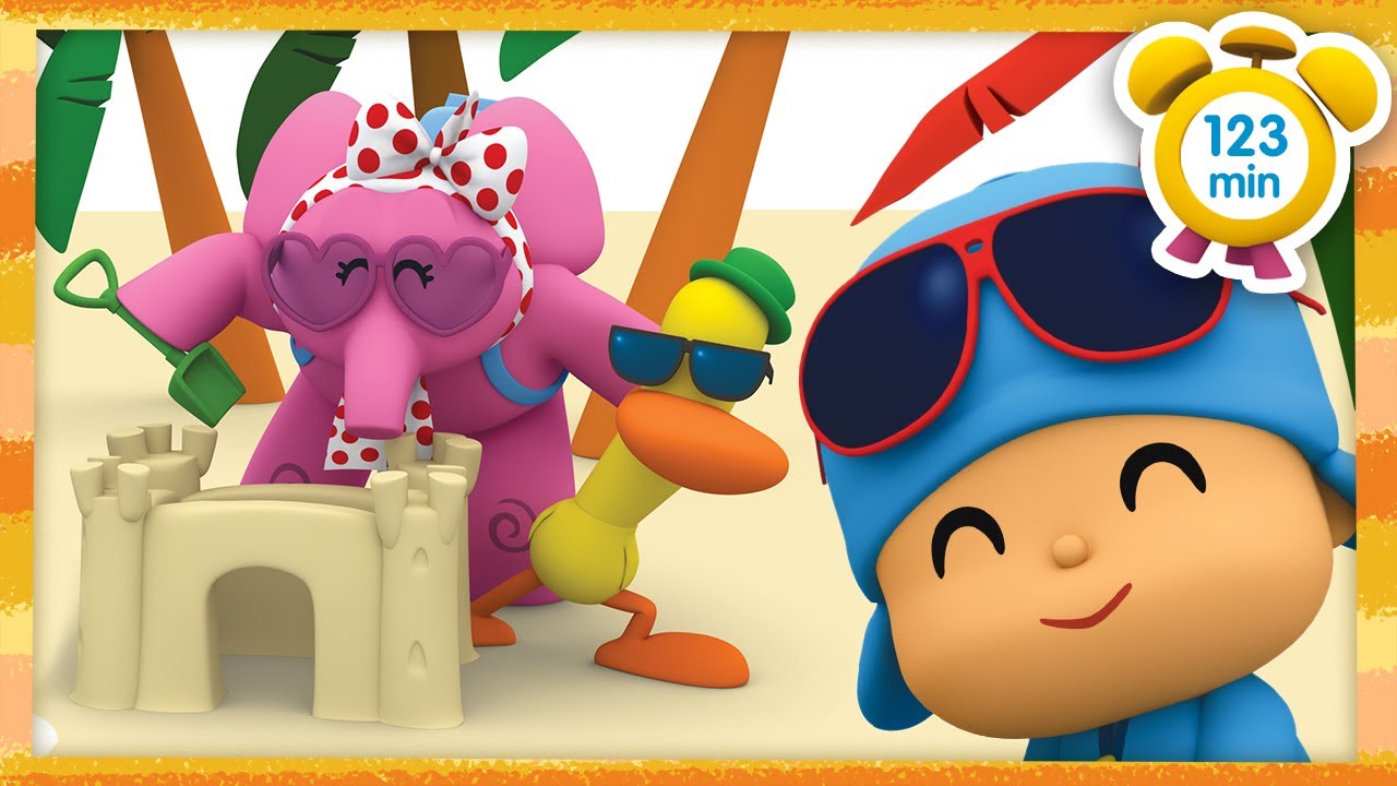 🏖 POCOYÓ en ESPAÑOL - Excursión a la playa [ 123 minutos ] CARICATURAS y DIBUJOS ANIMADOS para niños