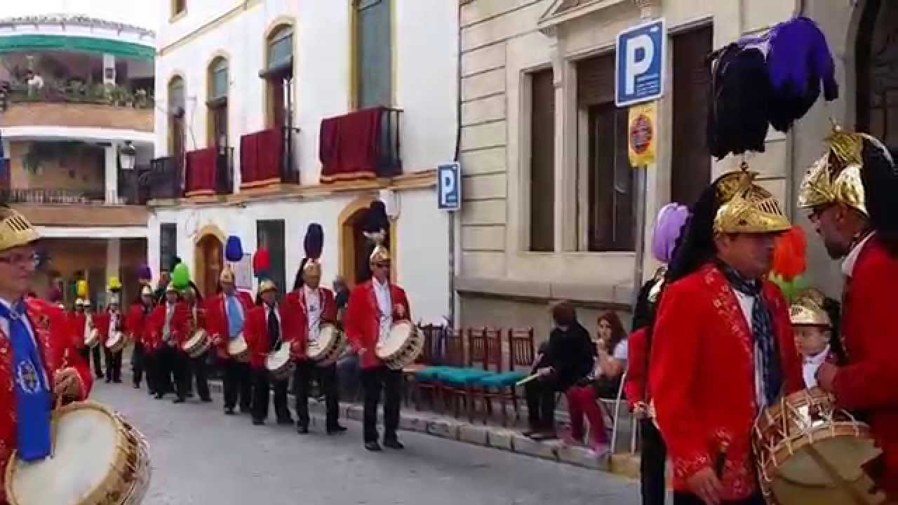 Segunda cuadrilla de judios de la Cola Negra llega al paseo. Viernes Santo Baena 2014