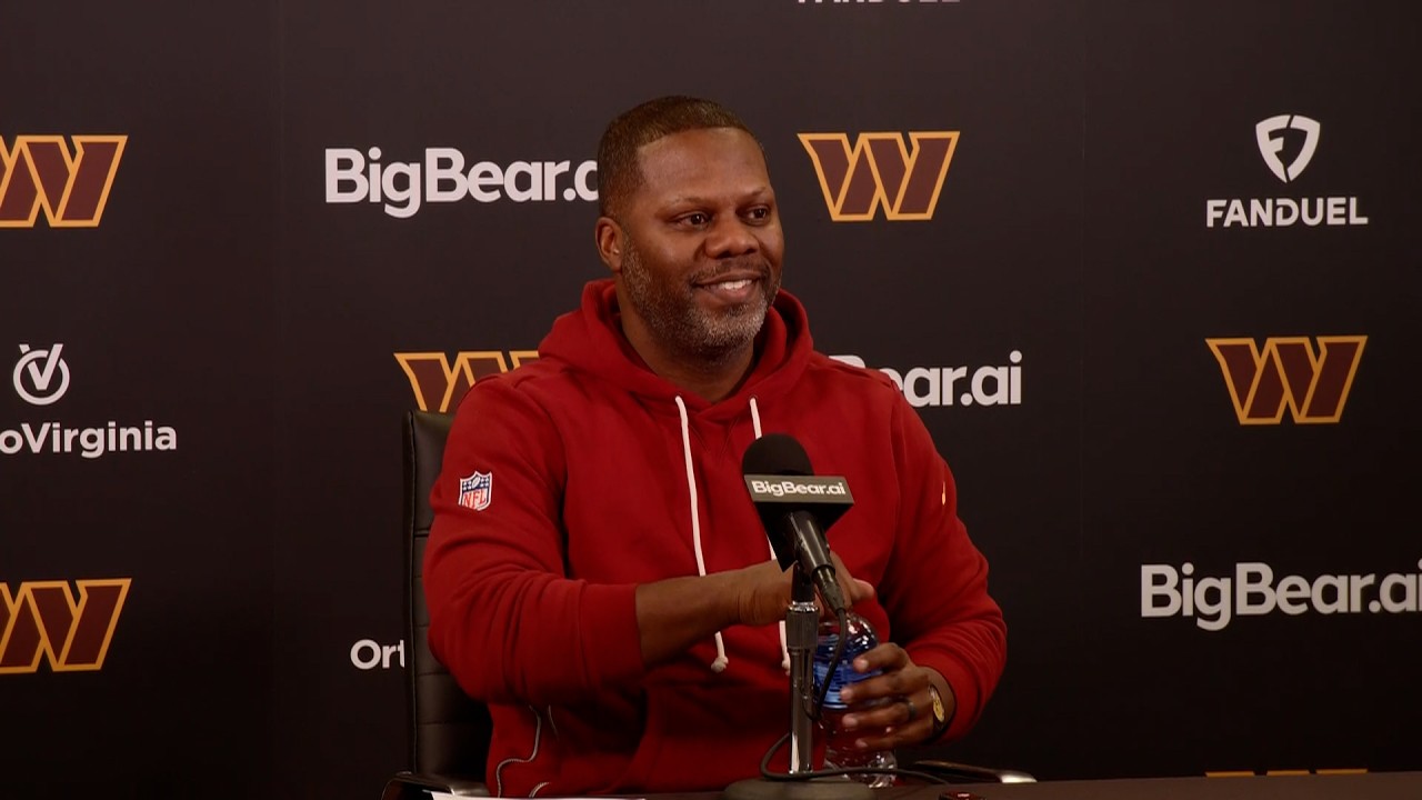 Commanders defensive coordinator Daronte Jones introductory press conference