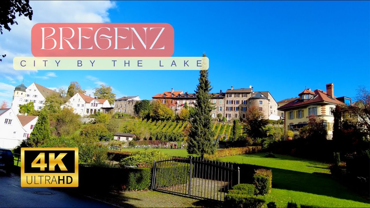 Bregenz - Historical buildings, church, theatre, lake Constance