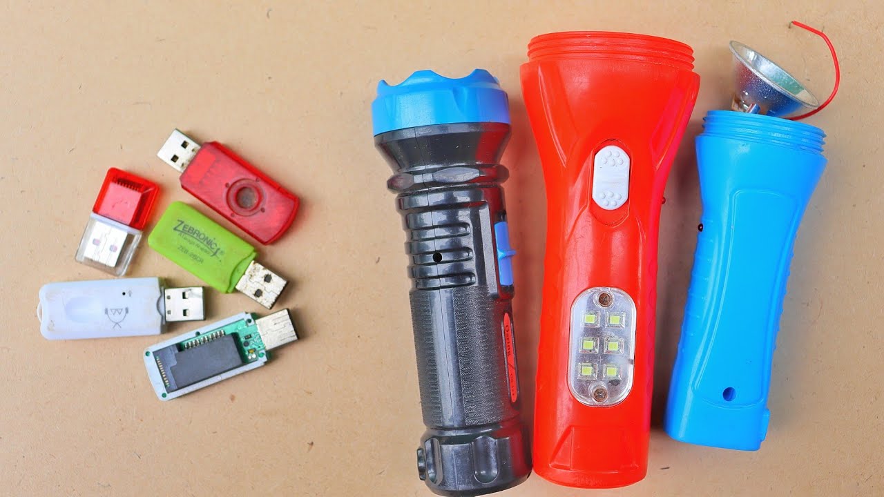 Awesome uses of old Memory Card Reader and old flashlight