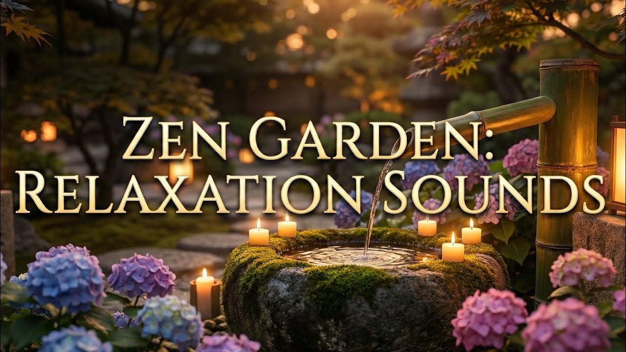 Peaceful Zen Retreat – Flowing Bamboo Water Sounds