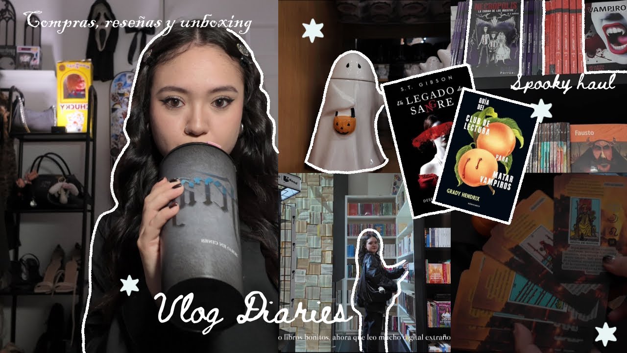 🥀Compras de Halloween, librerías spooky y deco cozy de mi journal  |  Vlog Diaries 🕯️  |  Littleyay_