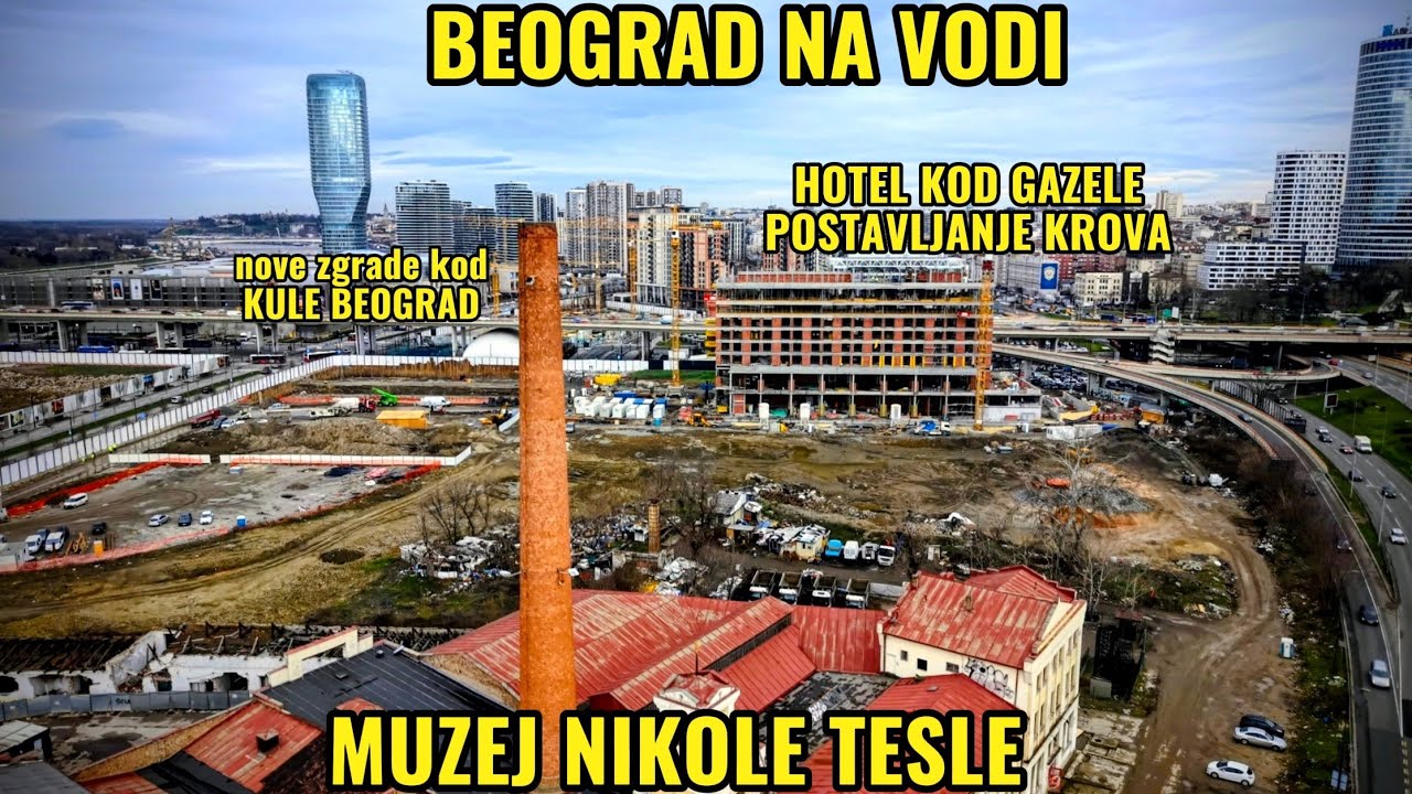Pocelo postavljanje krova na HOTELU kod GAZELE,PIJACA do kraja 2026,nove zgrade kod KULE BEOGRAD