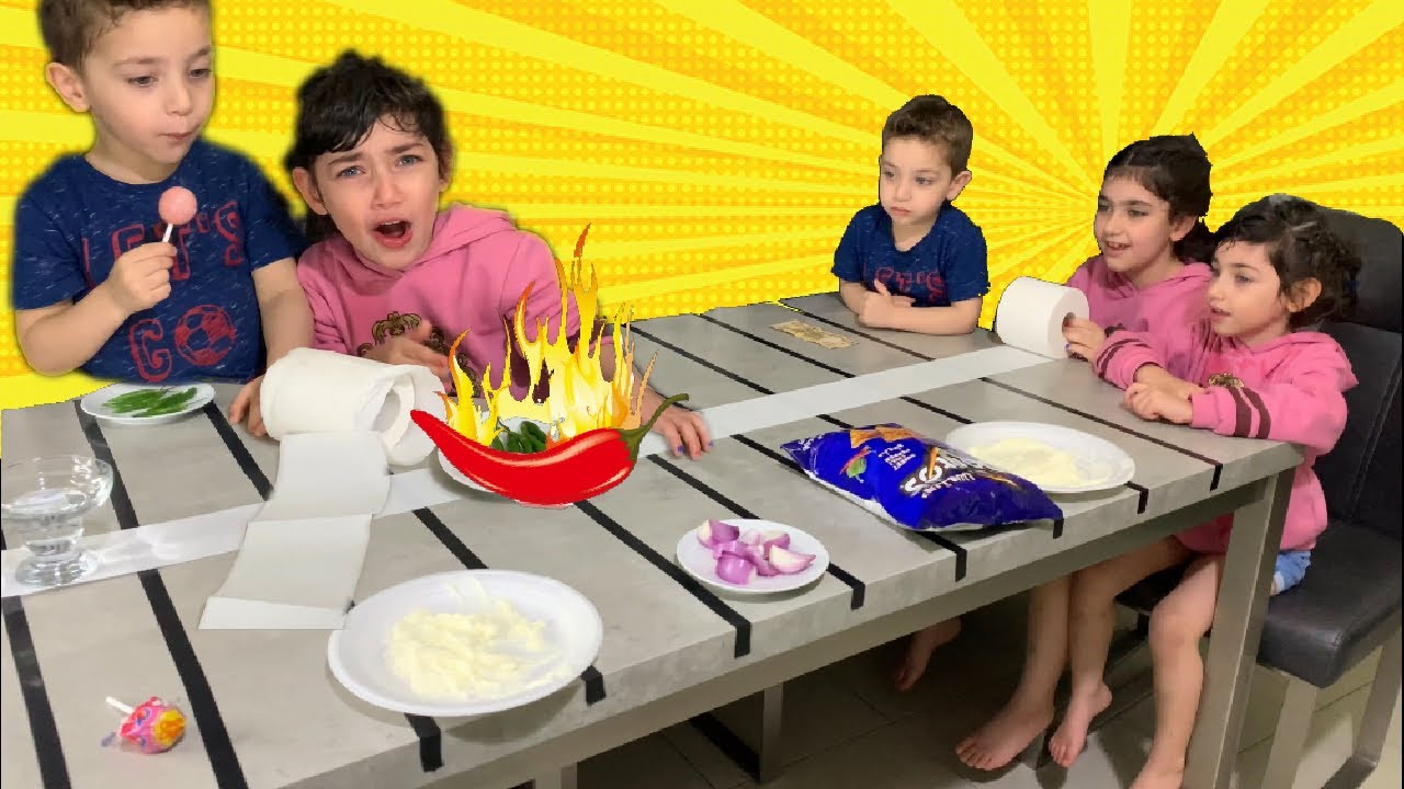 تحدي سحب المناديل - تيا اكلت فلفل حار 🌶😱