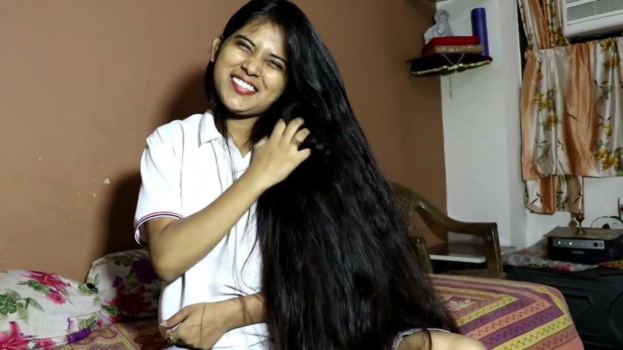prakriti playing with hair
