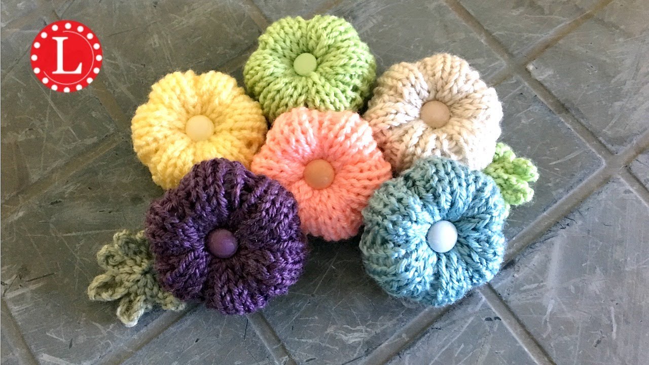 LOOM KNITTING FLOWERS ( Round Loom ) | Strickring | Tejer a Telar | Tricotin | نول
