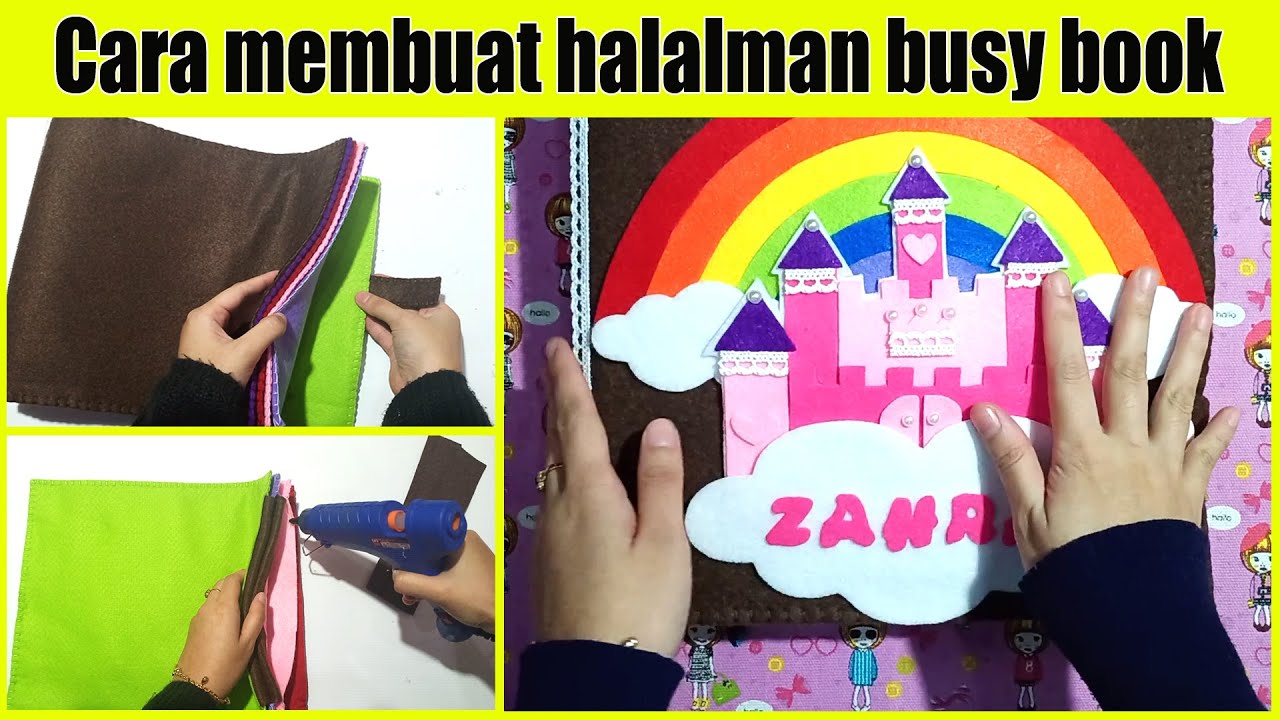 Cara Menjilid Halaman Busy Book / Belajar Bermain Anak