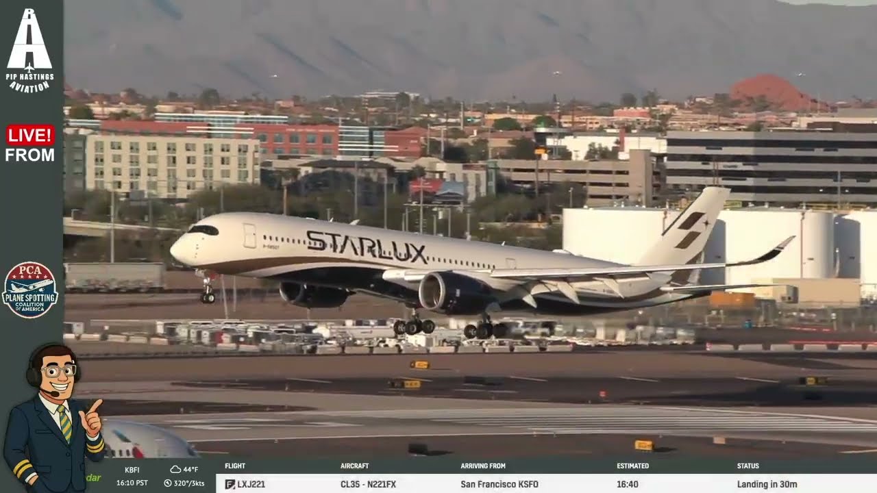 Самолеты Starlux A350 и British Airways A350-100: лучшие моменты наблюдения за самолетами в аэроп...