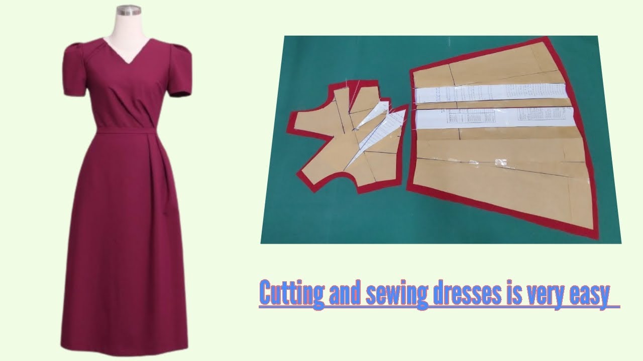 🌺 Cutting and sewing dresses is extremely easy, anyone can do it |design a dress