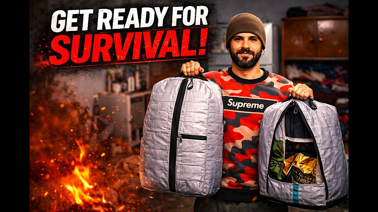 DIY Giant Survival Backpack | Homemade Camping Gear   #bushcraftlife #survivalgear