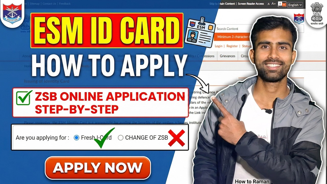 ESM Identity Card How to Apply, ZSB Online Application, Document Submission & Collection for ID Card