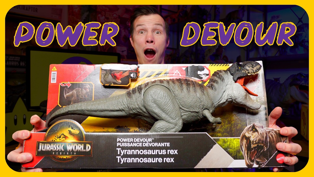 Power Devour Tyrannosaurus Rex | Jurassic World Rebirth Figure Unboxing