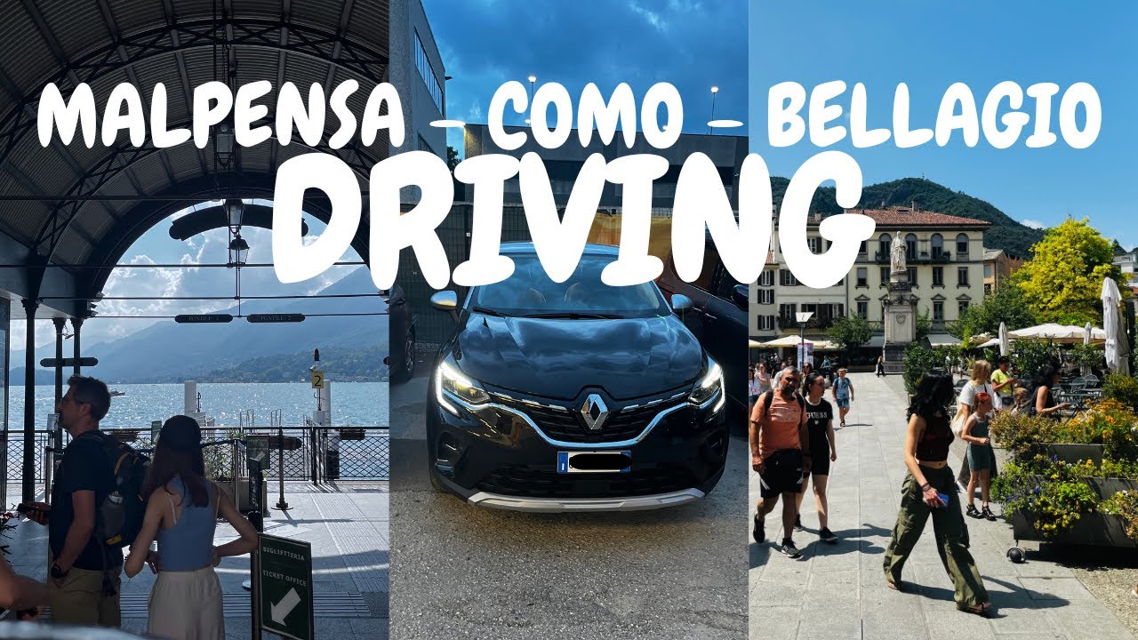 🇮🇹 DRIVING FROM MILAN MALPENSA TO BELLAGIO // LAKE COMO //FULL DRIVE // HIGHWAY // DJI ACTION 4 //4K