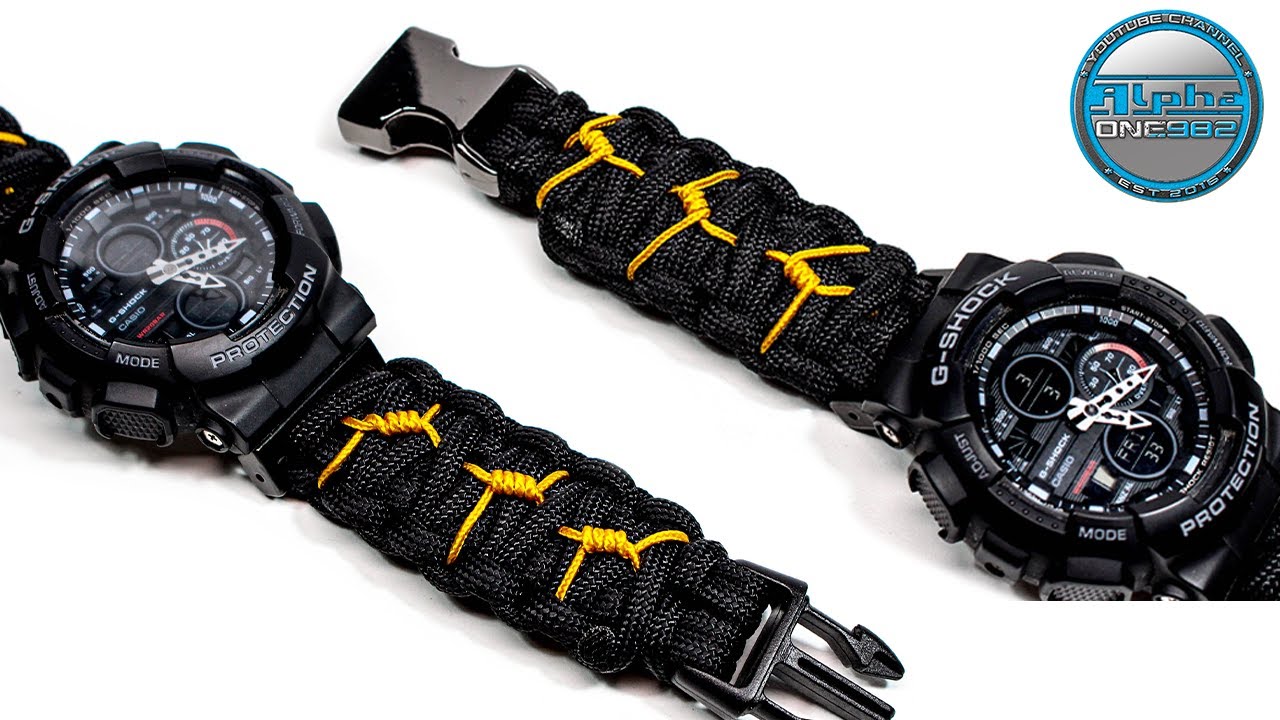 Fast Simple Easy How to Make a Paracord King Cobra Watch Band Strap Stitched with Micro cord