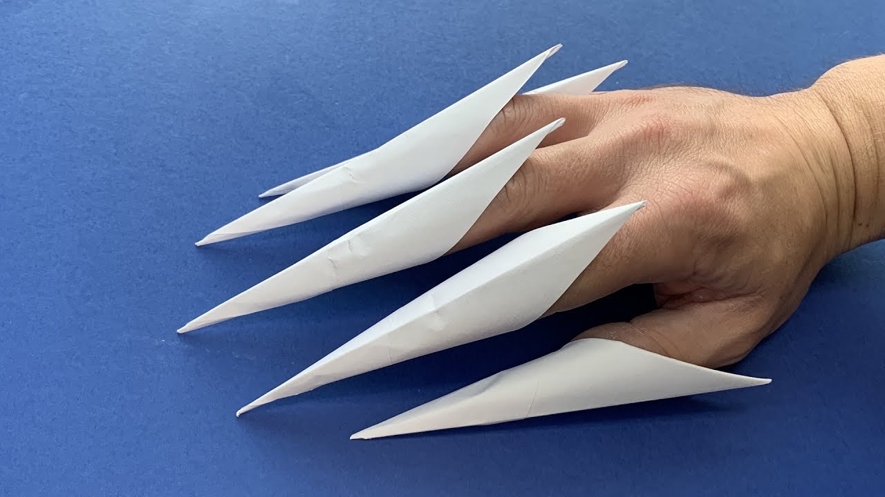 Garras de origami de Halloween | Cómo hacer unas garras de papel | Manualidades para Halloween